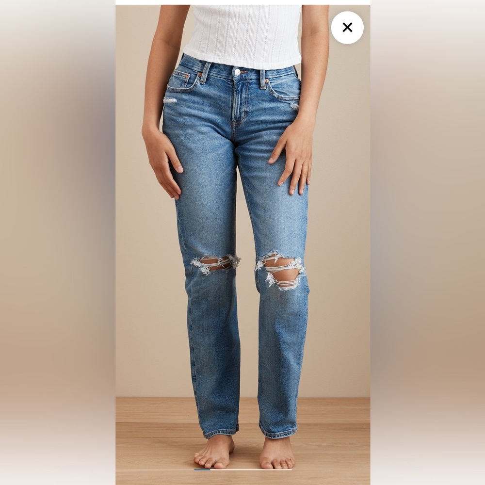 AE - Stretch Curvy Ripped Straight Jean